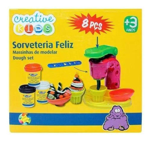 Kit Massinha Modelar Sorveteria Feliz 08 Peças Creative Kids