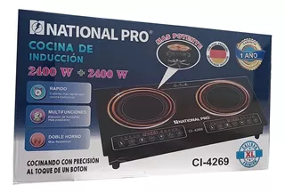 Cocina De Inducción National Pro 2 Hornillas 2400 Watts