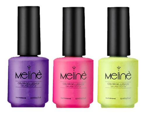 3 Esmalte Semi Permanente Gel Uv/led - Meline