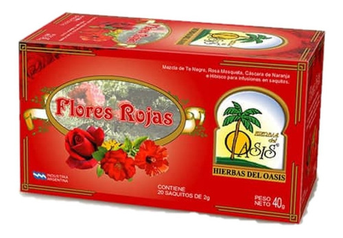 Imagen 1 de 2 de Té Flores Rojas (rosa Mosqueta Hibisco Rosas) Hierbas Oasis