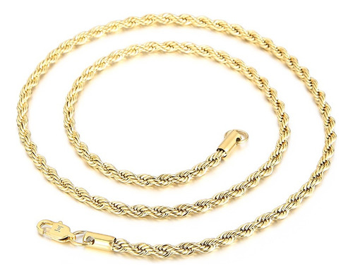 3 Torsales Cadena Oro Laminado 18k Caja Regalo Hombre 