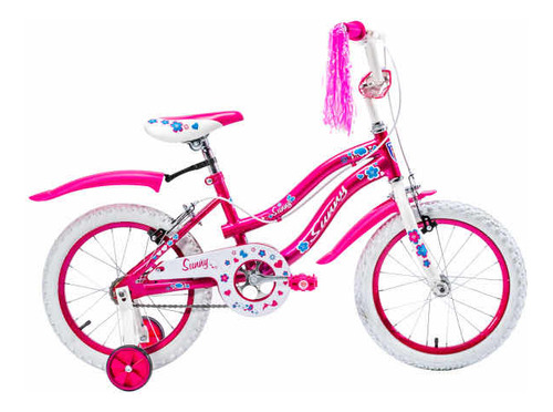 Bicicleta Para Niñas R16 Llantas Aire Y Entrenamiento Sunny Color Rosa