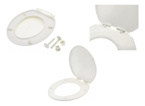 Asiento Y Tapa De Cierre Lento Wc Inodoro Baño Color Blanco