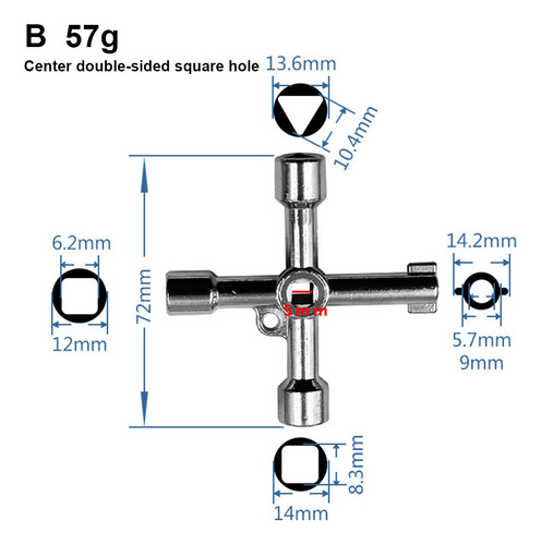 Llave Universal De 4 Vías Múltiple Para Elevador Eléctrico A