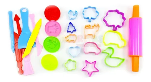 comprar Set Cortantes + Sellos + Herramienta Para Masa Plastilina Ap