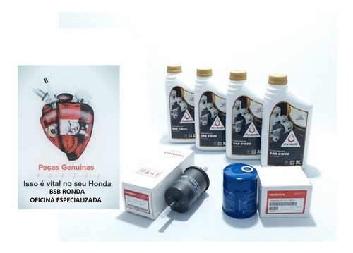 Kit Revisão Básica 20 Mil Km Honda Civic 2012 A 2016 