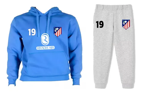 Conjunto Deportivo #19 Julian Alvarez / Atletico Madrid Azul Lisa S