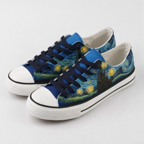 Zapato Plano Lona Casual Pintado Dama Personalizar Vr