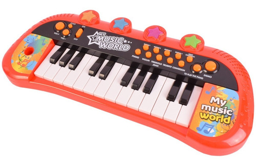 Imagen 2 de 6 de Organo Teclado Con Micrófono Con Luces Y Sonido 38cm