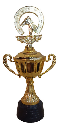 Copa Plástica Asas Trofeo Equitación Caballo 27cm Económica