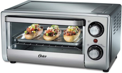 Horno De Mesa Eléctrico Oster Compact Plata12 Tssttv10ltb-01