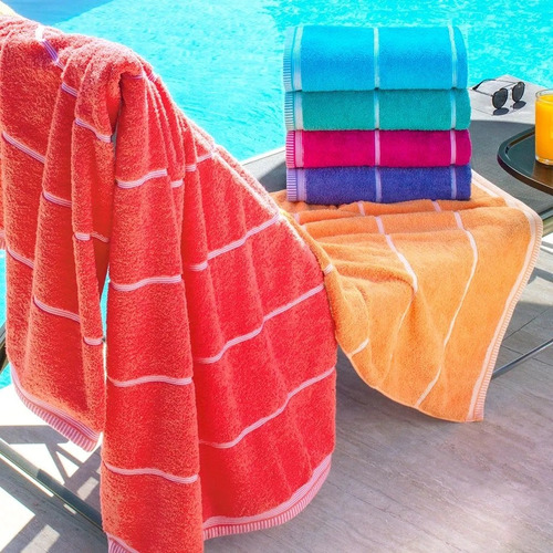 Toallón Nautical Arco Iris 500 Grs 80x150cm Gigante Mandarin