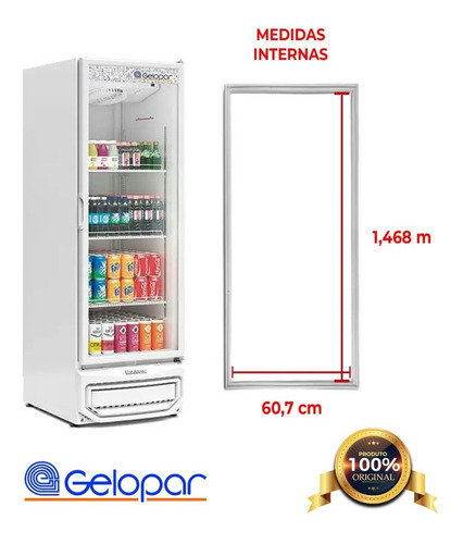 Imagem 5 de 5 de Borracha Gaxeta Refrigerador Gelopar Gptu40 62x148