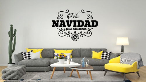 Vinil Navideño Decorativo Pared Feliz Navidad Y Año Nuevo 72