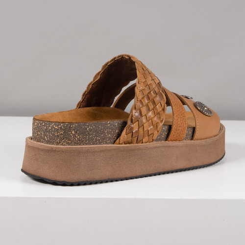 Imagen 4 de 9 de Sandalias Cuero Mujer Livianas Con Tiras Citadina Lombardia