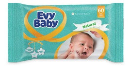 Toallitas Húmedas Evy Baby Natural - 60 U