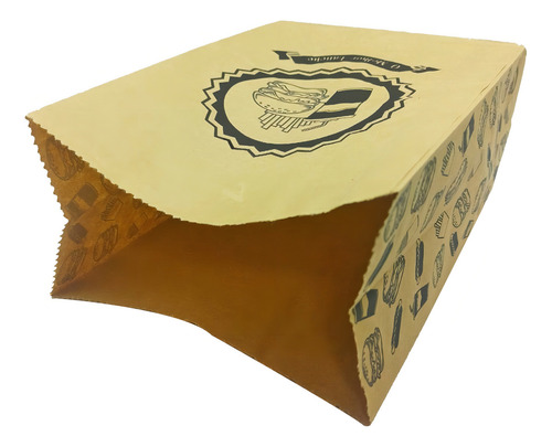 Saco Kraft Pardo Lanche Embalagem Delivery Sos M C100 Full