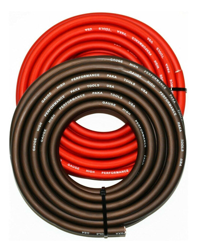 Cable Calibre 4 Negro Rojo Amplificador Tierra Super Sin