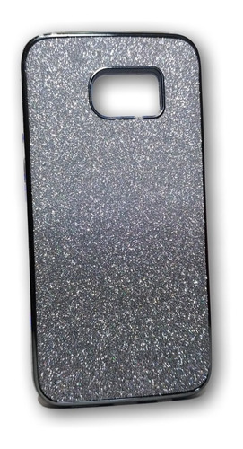 Funda Flexible Purpurina Brillo Degrade Para Samsung S6 Edge