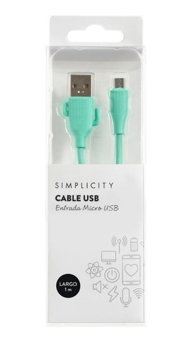 Cable Usb Simplicity Entrada Micro Usb Acqua