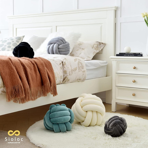 Almohada Suave Con Forma De Bola, Cojín Decorativo De Felpa Color Ginr