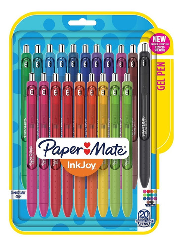 20 X Paper Mate Inkjoy Gel Pens,assorted Colors