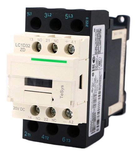 Lc1d32zd Dc Contactor Electromagnético 3p 3no Lc1-d32zd 32a