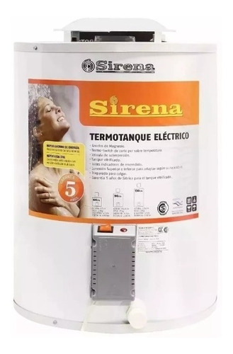 Termotanque Sirena 40lts Te40 Electrico Inferior Superior