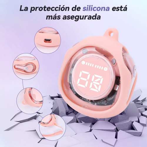 Audifonos Bluetooth Auriculare Inalambricos Transparente Led Color Rosa