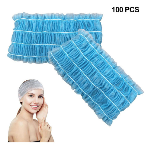 100 Diademas Desechables Para Spa, Diadema Elástica