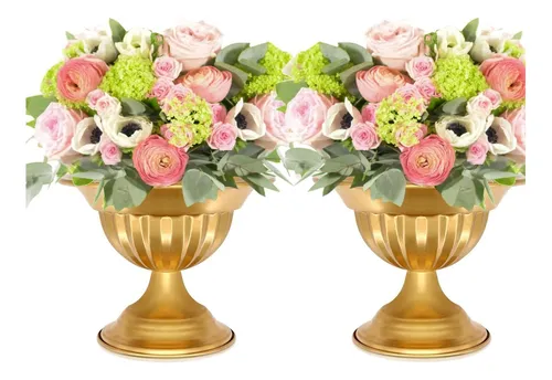 comprar Azxtopsez Floreros Dorados For Centros De Mesa: Cuenco De 2