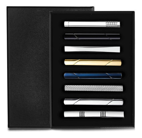 3 X 8x Clips De Corbata Moda Novio Novio Hombres Tie Bar