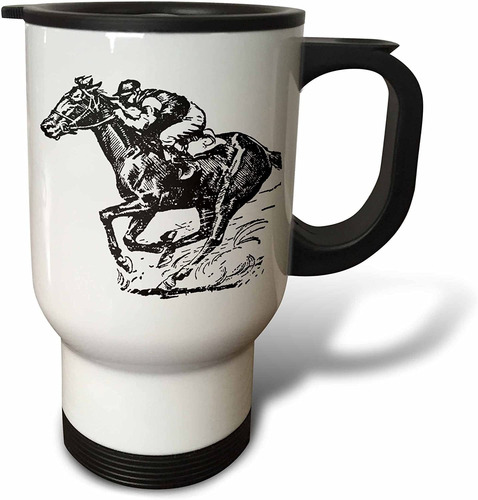 Tnmgraphics Sports - Jocky Y Horse Racing - Taza De Viaje  B