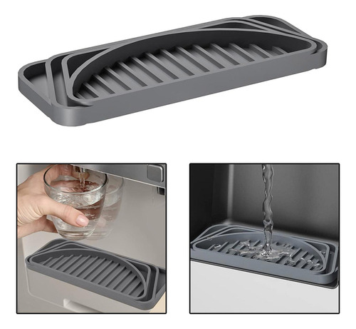 Bandeja De Goteo Para Refrigerador, Evita Derrames De Gris