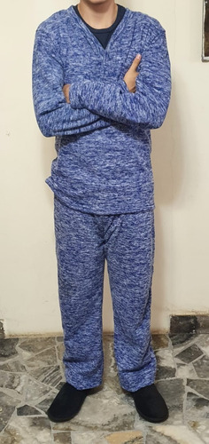 Buzo / Pijama Felpa Aterciopelada Caballeros S - Xl