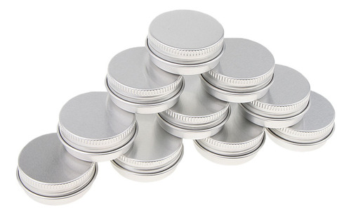 20 Piezas Aluminio Envase Redondo Estaño De Cosméticos