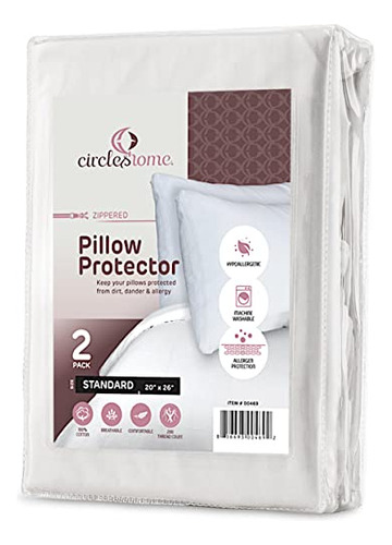 Mastertex - Fundas De Almohada Con Cremallera, 100% Algodn,