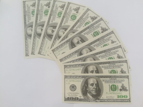 Imagen 2 de 2 de 50 Billetes Cotillon Didáctico Dólar Sin Valor Legal.