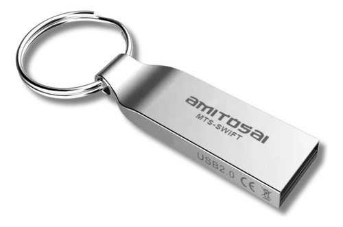 Pendrive 32gb Usb 2.0 Aluminio Llavero Amitosai Mts-swift