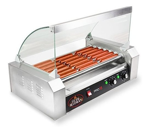 Olde Midway Electric 18 Hot Dog 7 Roller Grill Cooker