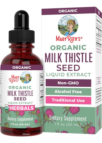 Mary Ruth's Extracto De Semilla De Cardo Mariano 30ml Sabor Suave Y Ligeramente Dulce