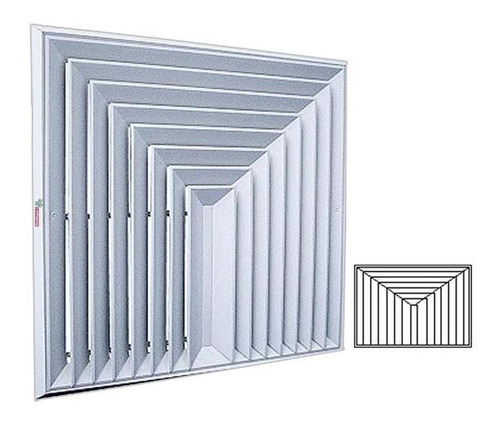 Difusor Para Aire Blanco Dober, Mxdb3-097, 30x9 , 100% Alumi