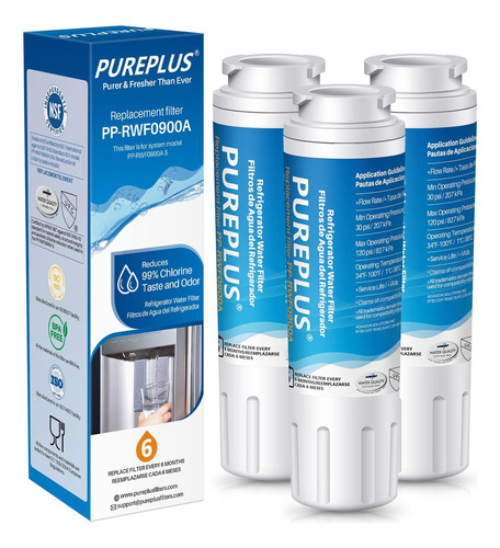 Pureplus Ukf8001 Filtro De Agua De Repuesto Para Maytag U...