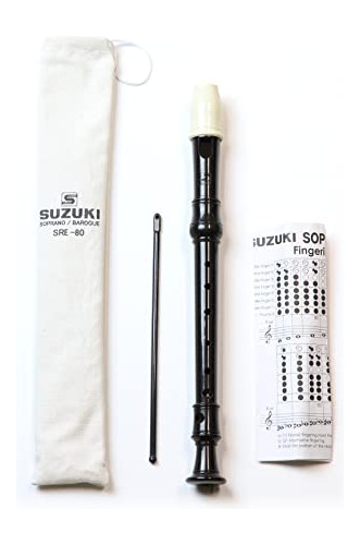 Flauta Dulce Suzuki Instruments, Ébano (sre-80)