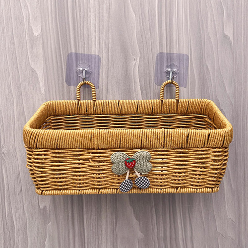 Cesta De Almacenamiento De Colgantes Imitador De 28x13x16cm