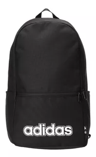 Mochila Masculina E Feminina Clássic Fundation Cor Preto Desenho do tecido Liso Adidas