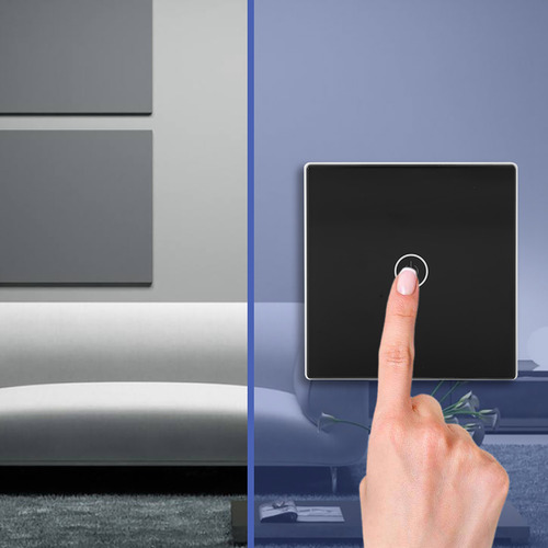 Panel De Pared Remoto Inalámbrico Black Touch De 12 V Y 1 Ví