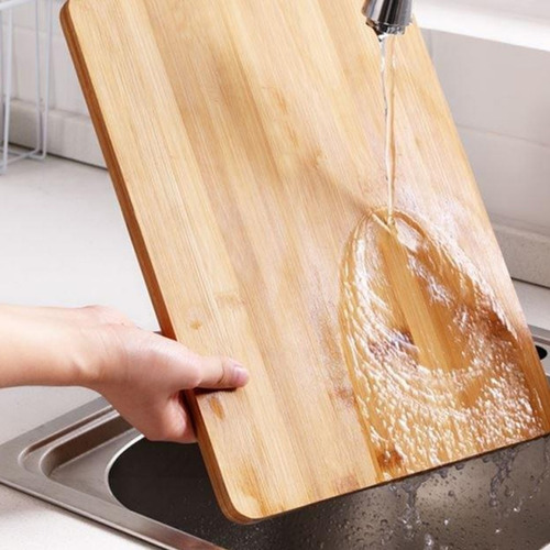 Tábua Corte Carne Churrasco Bambu 38x28cm Rústica Cozinha Cor Madeira Liso