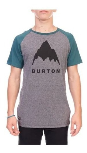 Remera Manga Corta Hombre Burton Vaultain Raglan Algodón