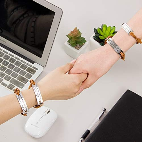 Cosweet Pack De 12 Pulseras De Cuero Con Mensaje Inspirador,